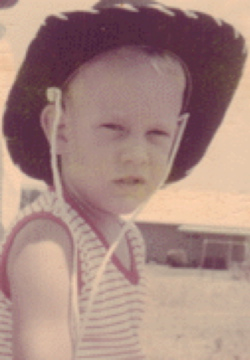 1969, Five Years Old, Summer vacation, riding my grandfather's horse with my dad, in Duncan, OK