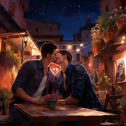 airbeagle_2_gay_men_kissing_while_sitting_at_a_cafe_in_a_Spanis_24ef29a3-d28b-4653-ad39-968d1b409a5d