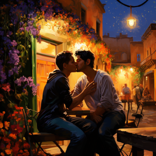 airbeagle_2_gay_men_kissing_while_sitting_at_a_cafe_in_a_Spanis_3c5fd2fe-bceb-466a-80e9-7f0df69b0dab