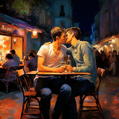 airbeagle_two_gay_young_men_kissing_at_a_sidewalk_cafe_in_t-shi_b4654a92-98a2-4c52-91e0-dbe5a2ad4273