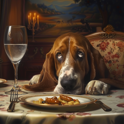 airbeagle_a_begging_basset_hound_at_the_dinner_table_photoreali_59c9e58d-3c27-4697-8820-65c1302e1706